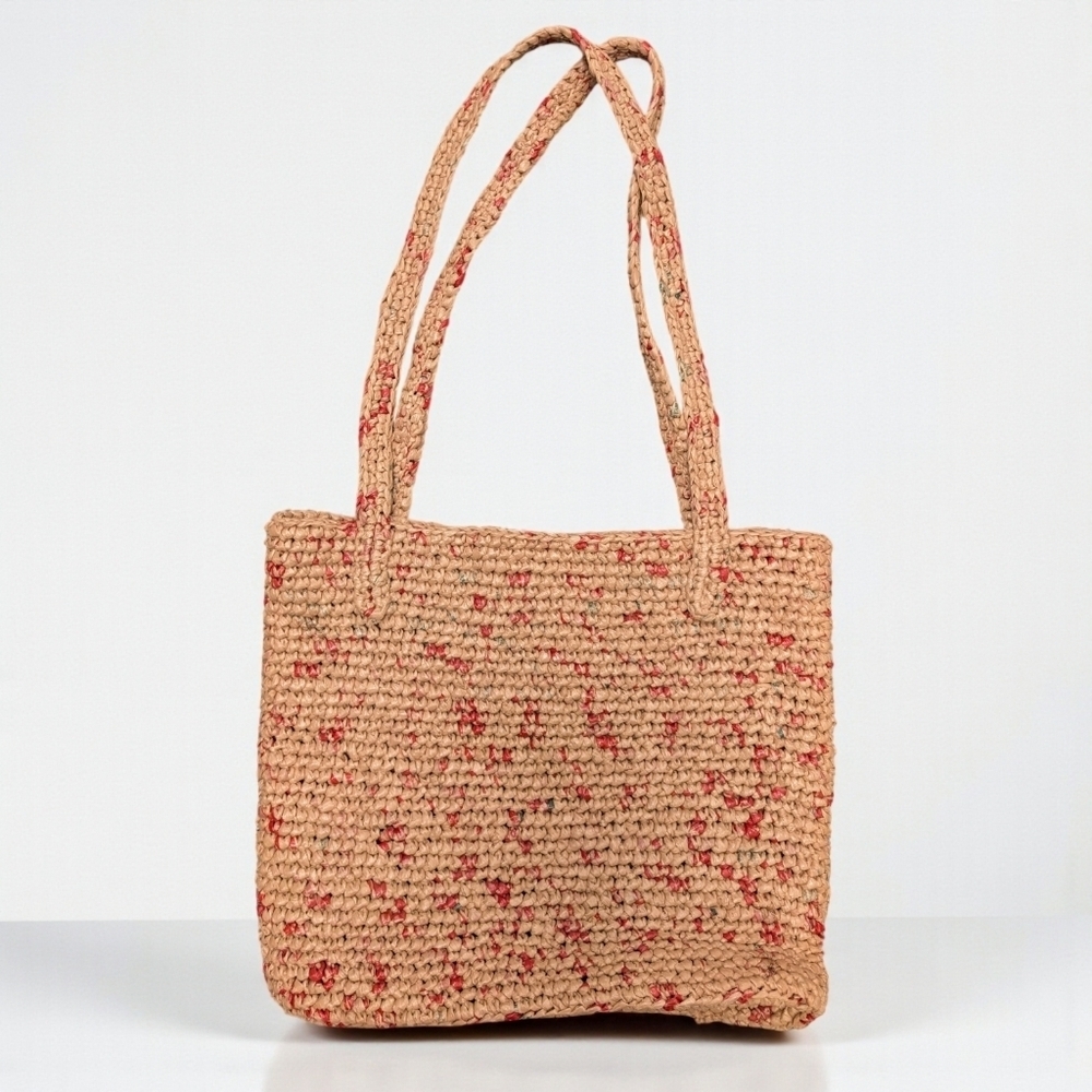 Handmade Recycled Plastic Tote Bag Eco-Friendly Upcycled Market Purse